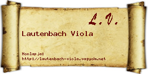 Lautenbach Viola névjegykártya